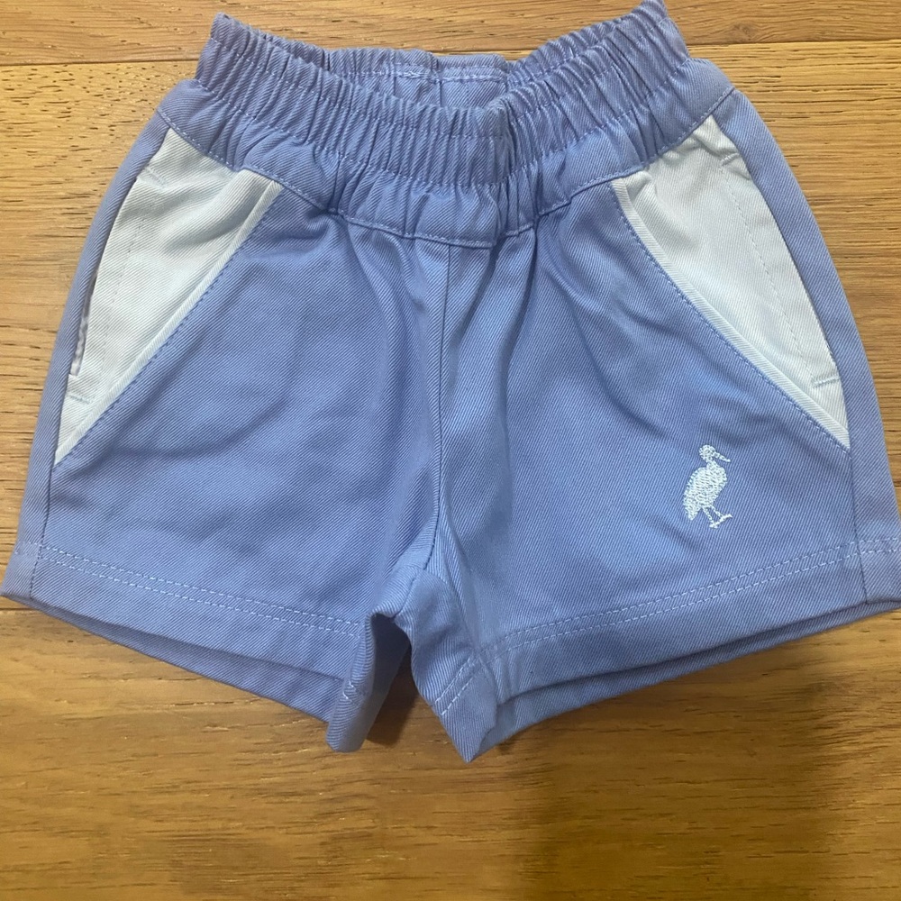 The Beaufort Bonnet Company Light Blue baby boy Shorts with Pockets 0-3m NWOT